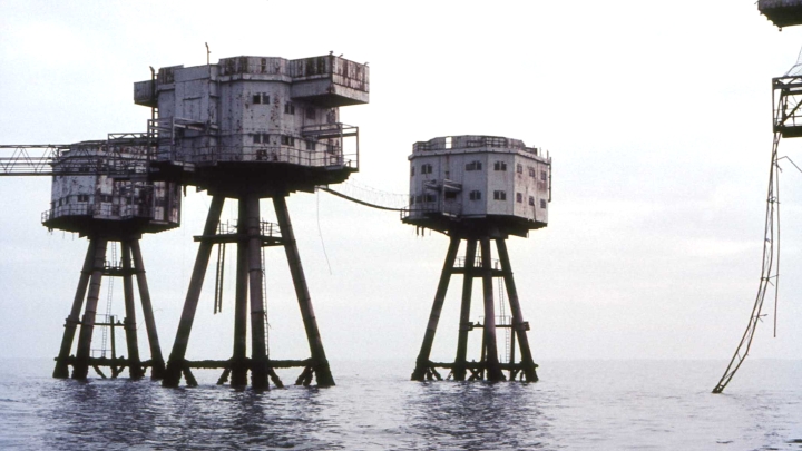 Shivering Sands, G2, Control, G1 & Bofors looking South East